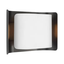 Load image into Gallery viewer, Penumbra Wide LED Wall Light in Bronze/White.
