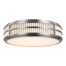 Load image into Gallery viewer, Perren LED Flush Mount Ceiling Light in Polished Nickel/Glass Rods (24-Inch).
