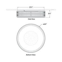 Load image into Gallery viewer, Perren LED Flush Mount Ceiling Light - line drawing.

