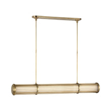 Load image into Gallery viewer, Perren LED Linear Chandelier in Natural Brass.
