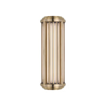 Load image into Gallery viewer, Perren Outdoor LED Wall Light in Natural Brass/Glass Rods (Small).
