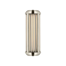 Load image into Gallery viewer, Perren Outdoor LED Wall Light in Polished Nickel/Glass Rods (Small).
