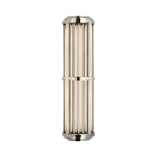 Load image into Gallery viewer, Perren Outdoor LED Wall Light in Polished Nickel/Glass Rods (Medium).
