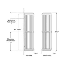 Load image into Gallery viewer, Perren Outdoor LED Wall Light - line drawing.
