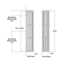 Load image into Gallery viewer, Perren Outdoor LED Wall Light - line drawing.
