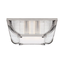 Load image into Gallery viewer, Perry Square Flush Mount Ceiling Light in Polished Nickel.
