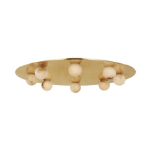 Load image into Gallery viewer, Pertica LED Flush Mount Ceiling Light in Mirrored Antique Brass.
