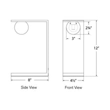 Load image into Gallery viewer, Pertica LED Table Lamp - line drawing.
