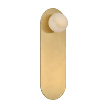 Load image into Gallery viewer, Pertica LED Wall Light in Mirrored Antique Brass (14.25-Inch).
