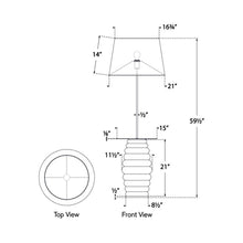 Load image into Gallery viewer, Phoebe Tray Floor Lamp - line drawing.
