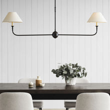Load image into Gallery viewer, Piaf Linear Pendant Light in dining room.
