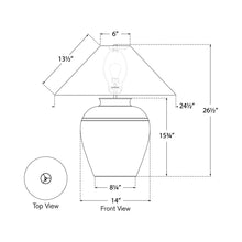Load image into Gallery viewer, Prado Table Lamp - line drawing.

