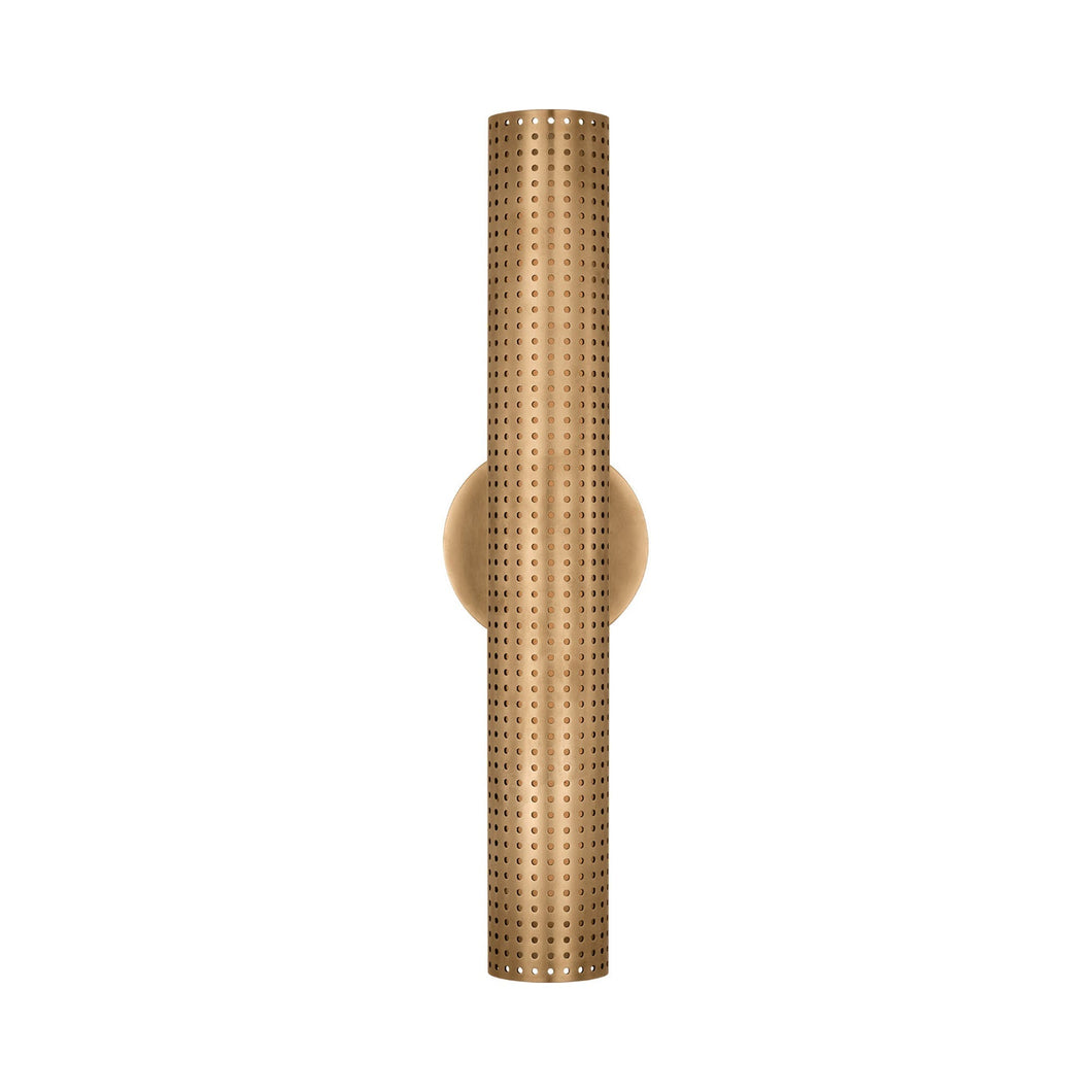 Precision LED Bullet Wall Light in Antique-Burnished Brass.