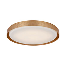 Load image into Gallery viewer, Precision LED Flush Mount Ceiling Light in Antique-Burnished Brass/White Glass(24" Round).
