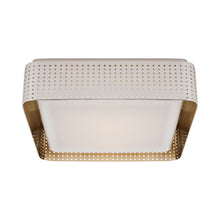 Load image into Gallery viewer, Precision LED Flush Mount Ceiling Light in Polished Nickel/White Glass(12.5" Square).
