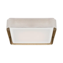 Load image into Gallery viewer, Precision LED Flush Mount Ceiling Light in Polished Nickel/White Glass(16" Square).
