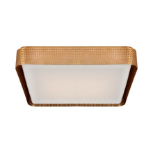 Load image into Gallery viewer, Precision LED Flush Mount Ceiling Light in Antique-Burnished Brass/White Glass(20" Square).
