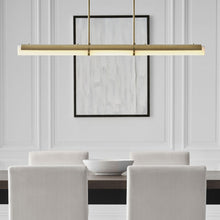Load image into Gallery viewer, Precision LED Linear Chandelier in dining room.

