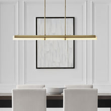 Load image into Gallery viewer, Precision LED Linear Chandelier in dining room.
