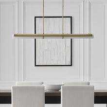 Load image into Gallery viewer, Precision LED Linear Chandelier in dining room.
