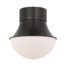 Load image into Gallery viewer, Precision Round Flush Mount Ceiling Light in Bronze.
