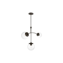 Load image into Gallery viewer, Prescott Chandelier in Bronze/Clear(Small).
