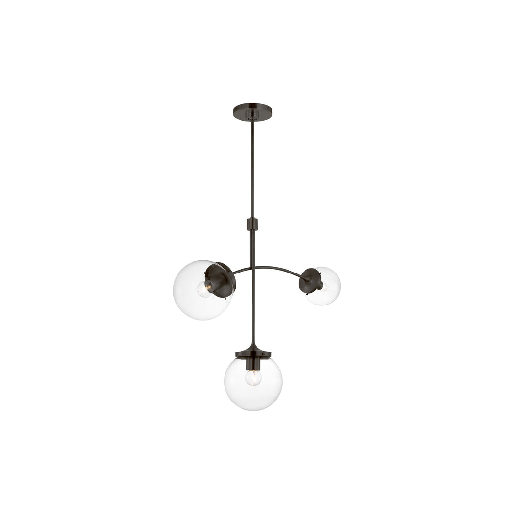 Prescott Chandelier in Bronze/Clear(Small).