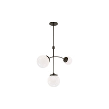 Load image into Gallery viewer, Prescott Chandelier in Bronze/White(Small).
