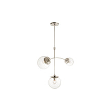 Load image into Gallery viewer, Prescott Chandelier in Polished Nickel/Clear(Small).
