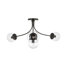 Load image into Gallery viewer, Prescott Semi Flush Ceiling Light in Bronze/Clear(Large).
