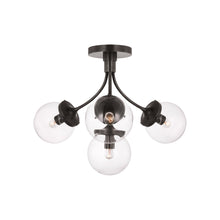 Load image into Gallery viewer, Prescott Semi Flush Ceiling Light in Bronze/Clear(Medium).
