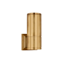 Load image into Gallery viewer, Provo Outdoor LED Wall Light in Antique-Burnished Brass (9.5-Inch).
