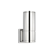 Load image into Gallery viewer, Provo Outdoor LED Wall Light in Polished Nickel (9.5-Inch).
