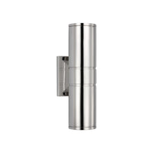 Load image into Gallery viewer, Provo Outdoor LED Wall Light in Polished Nickel (14-Inch).
