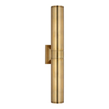 Load image into Gallery viewer, Provo Outdoor LED Wall Light in Antique-Burnished Brass (28-Inch).
