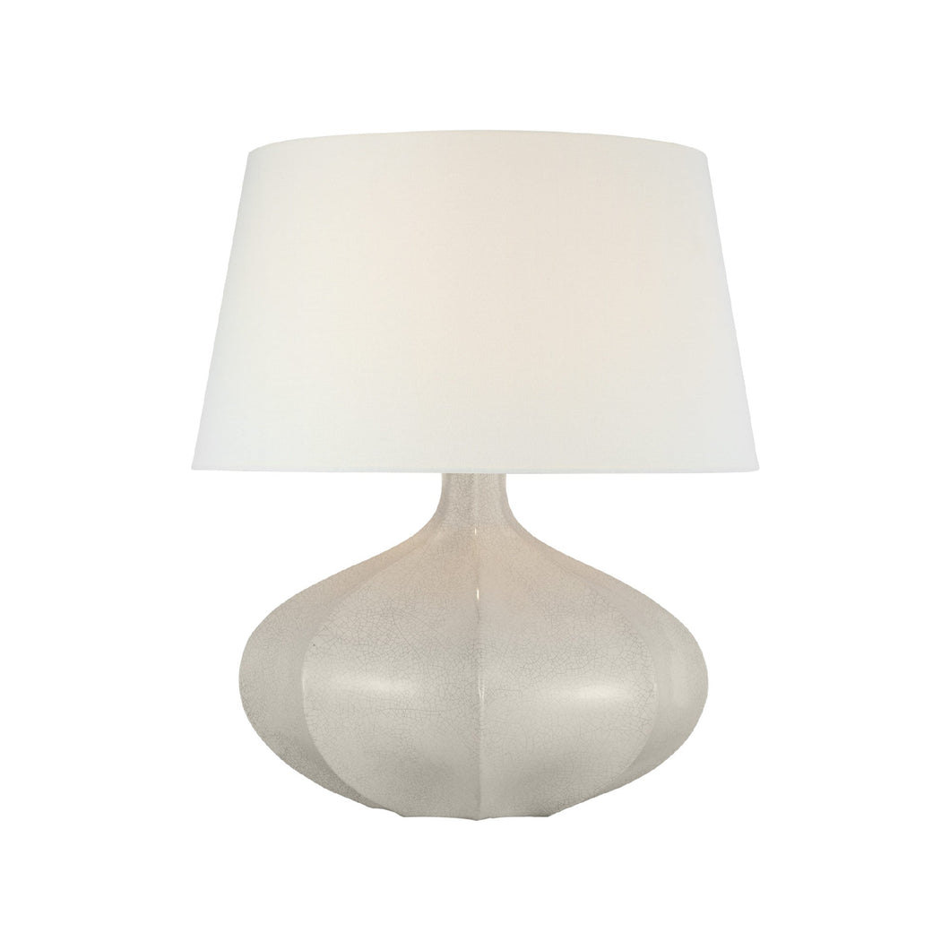 Rana Table Lamp in Bone Craquelure (Medium).