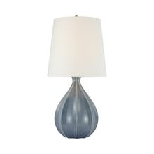 Load image into Gallery viewer, Rana Table Lamp in Polar Blue Crackle (Large).
