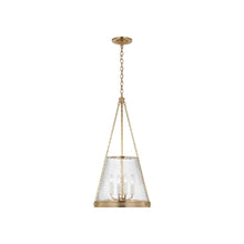 Load image into Gallery viewer, Reese Pendant Light in Soft Brass/Clear Glass(Small).
