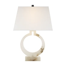 Load image into Gallery viewer, Ring Form Table Lamp in Alabaster (Large).
