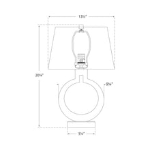 Load image into Gallery viewer, Ring Form Table Lamp - line drawing.
