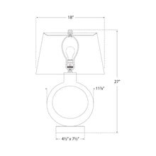 Load image into Gallery viewer, Ring Form Table Lamp - line drawing.
