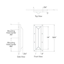 Load image into Gallery viewer, Rolland Outdoor LED Wall Light - line drawing.
