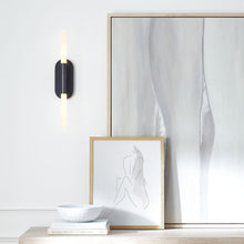 Load image into Gallery viewer, Rousseau LED Bath Wall Light in living room.
