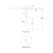 Load image into Gallery viewer, Rousseau LED Flush Mount Ceiling Light - line drawing.
