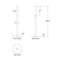 Load image into Gallery viewer, Rousseau LED Table Lamp - line drawing.
