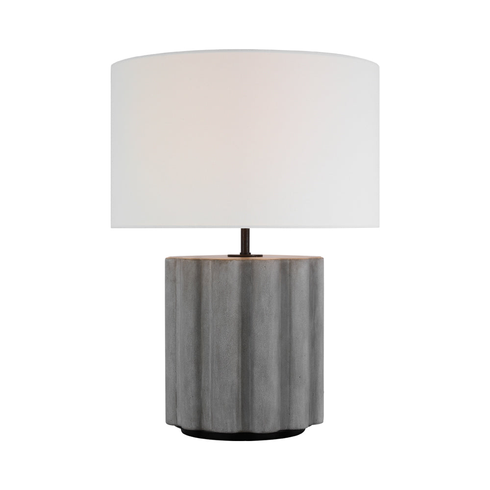 Scioto Table Lamp in Oyster Stained Concrete.