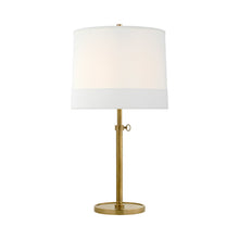 Load image into Gallery viewer, Simple Table Lamp in Soft Brass.
