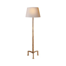 Load image into Gallery viewer, Strie Floor Lamp in Gilded Iron.
