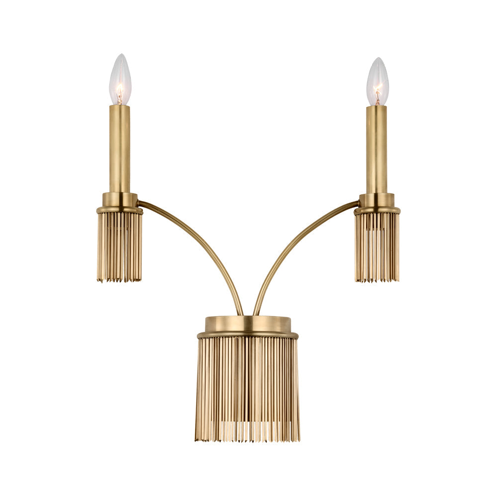 Sutton Wall Light in Antique-Burnished Brass (2-Light).