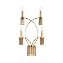 Load image into Gallery viewer, Sutton Wall Light in Antique-Burnished Brass (4-Light).
